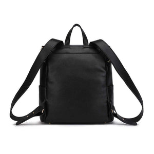 Signature Diaper Bag in Ebony Black, stylish and functional for modern parents. Angle 6 view showcasing design details.