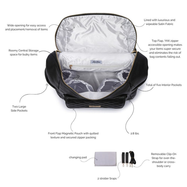 Signature Diaper Bag Ebony Black