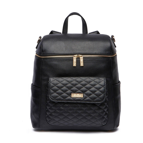 Signature Diaper Bag in Ebony Black - stylish and functional for modern parents.
