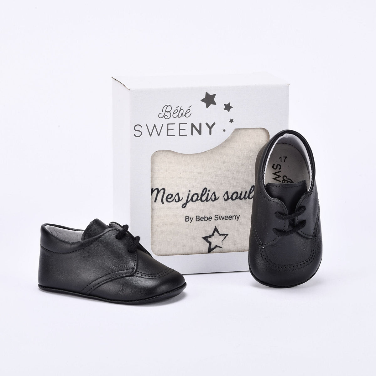 Leather Pre Walker Lace Shoes