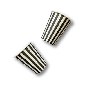 Black & White Striped Cup (12pcs)