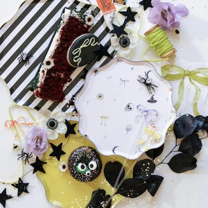 Spooky Cute Halloween Patterned Dessert Plates (12pcs)