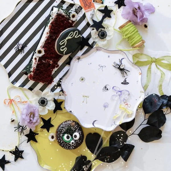 Spooky Cute Halloween Patterned Dessert Plates (12pcs)