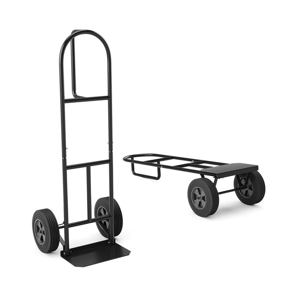 P-Handle Sack Truck with 10 Inch Wheels and Foldable Load Area