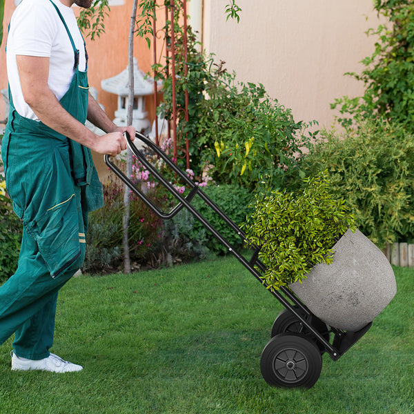 P-Handle Sack Truck with 10 Inch Wheels and Foldable Load Area