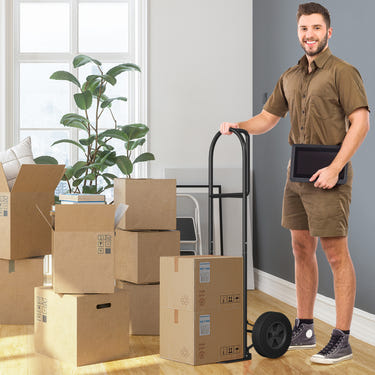 P-Handle Sack Truck with 10 Inch Wheels and Foldable Load Area