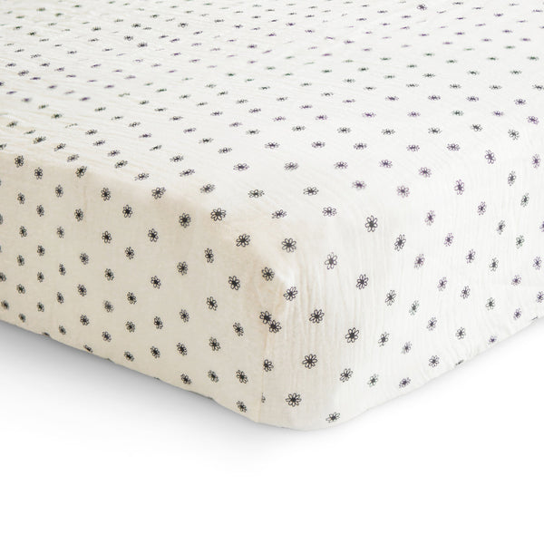 Mushie Extra Soft Muslin Crib Sheet 100% Cotton Pre-washed