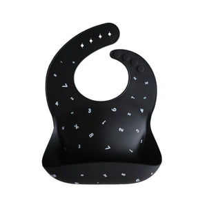Mushie Silicone Baby Bib Adjustable Neck Strap Deep Pocket