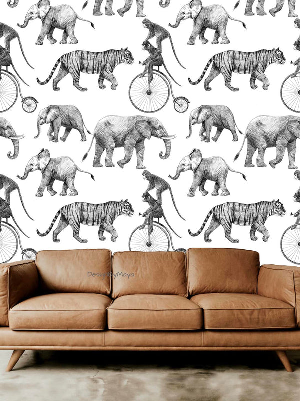 Arctic Animals Peel and Stick Nursery Wallpaper
