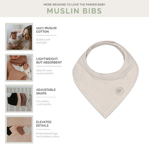 Bliss Muslin Bandana Bibs Set (4-Pack)