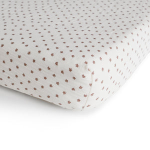 Mushie Extra Soft Muslin Crib Sheet 100% Cotton Pre-washed