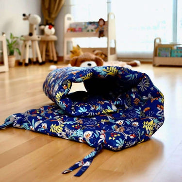 Jungle pattern pillow for climbing arch, perfect for playful and safe baby playground experiences.