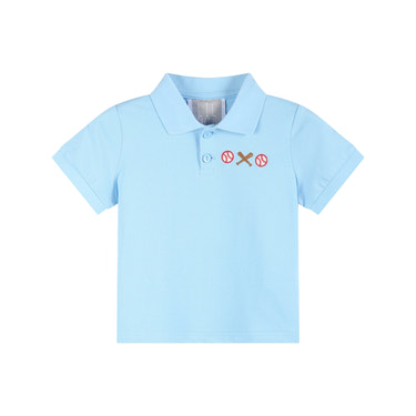 Blue Baseball Polo Shirt