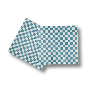 Blue Checkered Large Disposable Paper Napkins (16pcs)