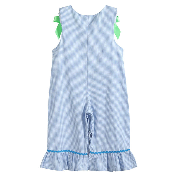 Blue Gingham Pumpkin Playsuit