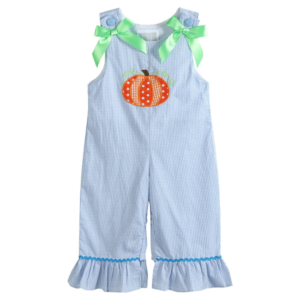Blue Gingham Pumpkin Playsuit