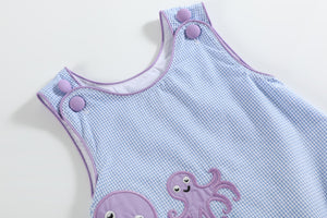 Blue Octopus Romper