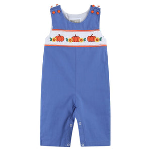 Blue Pumpkin Sunflower Smocked Overalls