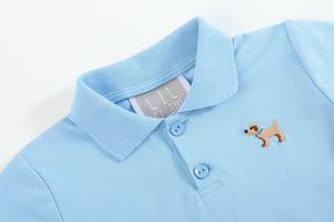 Blue Puppy Golf Polo Shirt