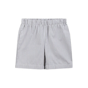 Blue Tractor Smocked Shirt and Gray Shorts Set