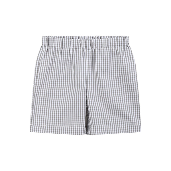 Blue Tractor Smocked Shirt and Gray Shorts Set