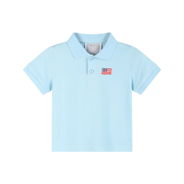 Blue USA Flag Polo Shirt