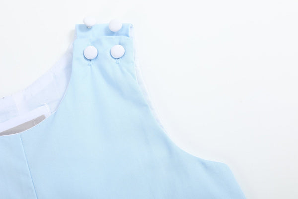 Blue Whale Applique Shortalls