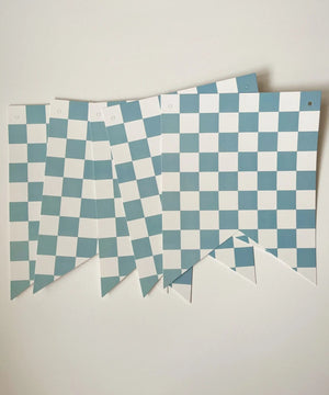 Blue & Yellow Flag Checkered Banners (2) 8 Ft