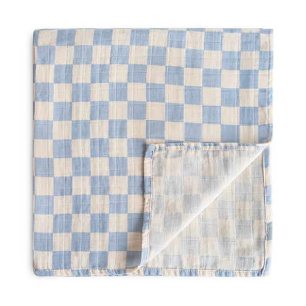 Mushie Organic Cotton Muslin Swaddle Blanket extra soft
