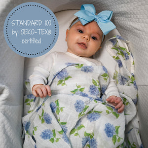 You Had Me At Hydrangea Baby Muslin Swaddle Blanket