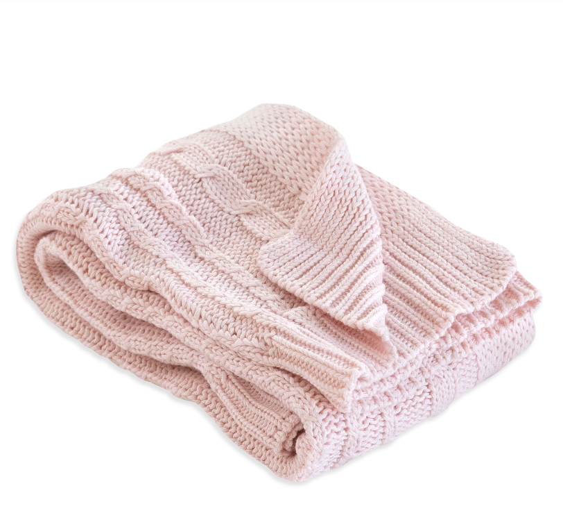 Burt's Bees Baby Cable Knit Sweater Stroller Blanket