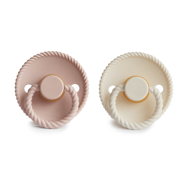 FRIGG Rope Natural Rubber Pacifier 2-Pack