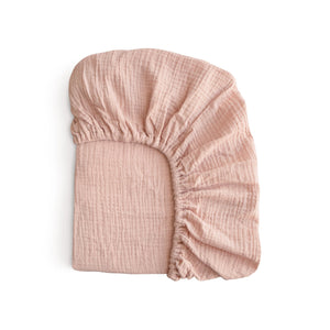 Mushie Mini Muslin Crib Sheet 100% Cotton Breathable