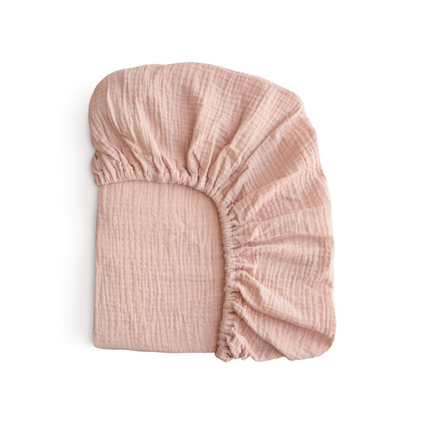 Mushie Mini Muslin Crib Sheet 100% Cotton Breathable