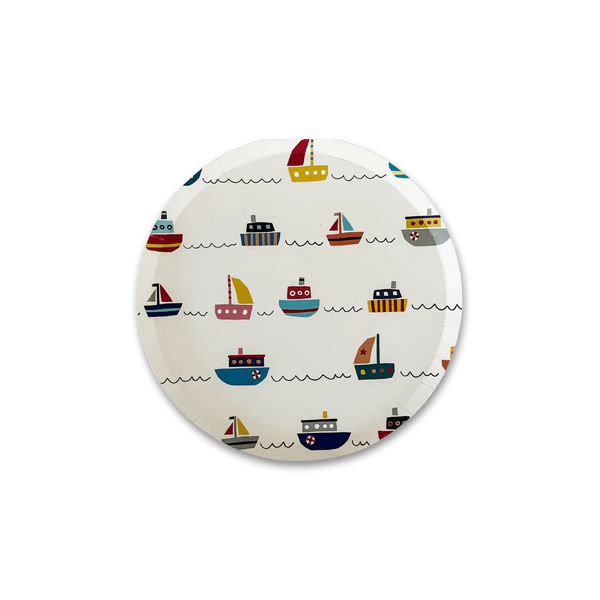 Boat Party Plates (8pcs) – Nautical Disposable Plates 7"