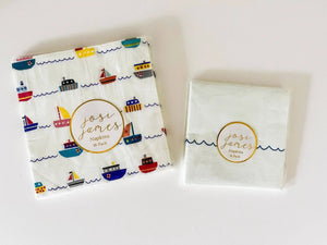 Boat Small Disposable Paper Napkins (16pcs)