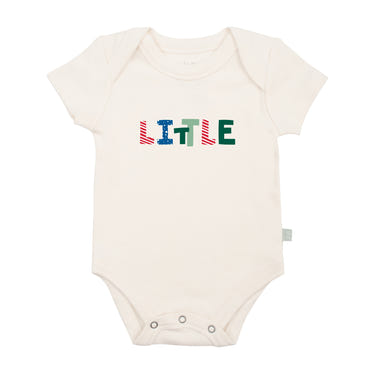 Graphic short sleeve bodysuit for babies, featuring a cute winter design. Perfect for cozy, stylish outfits.