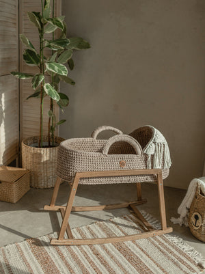 Standard Boho Moses Basket with Macrame Hood