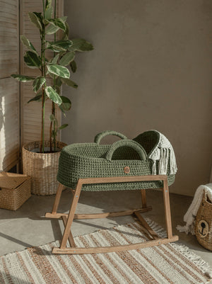 Standard Boho Moses Basket with Macrame Hood