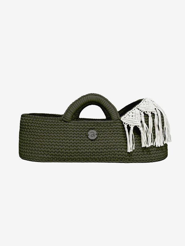 Standard Boho Moses Basket with Macrame Hood