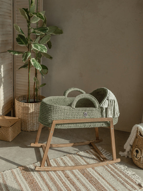 Standard Boho Moses Basket with Macrame Hood