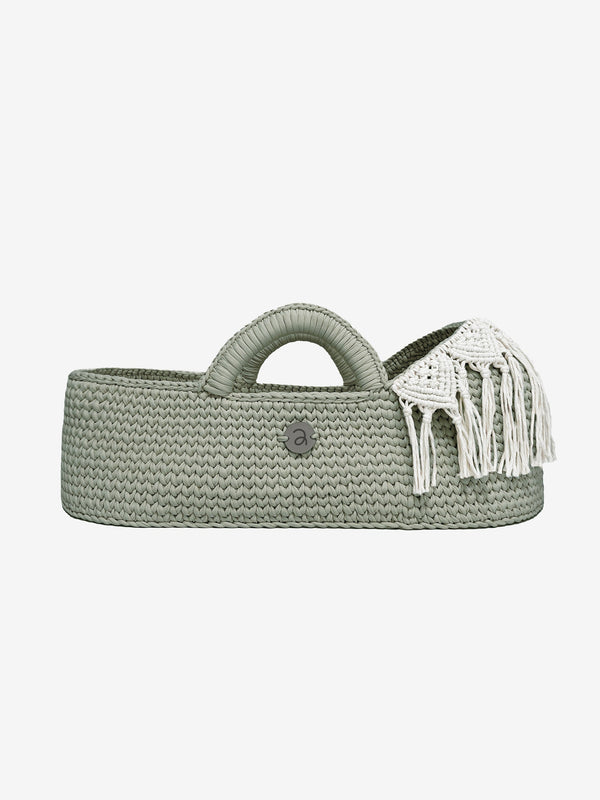 Standard Boho Moses Basket with Macrame Hood