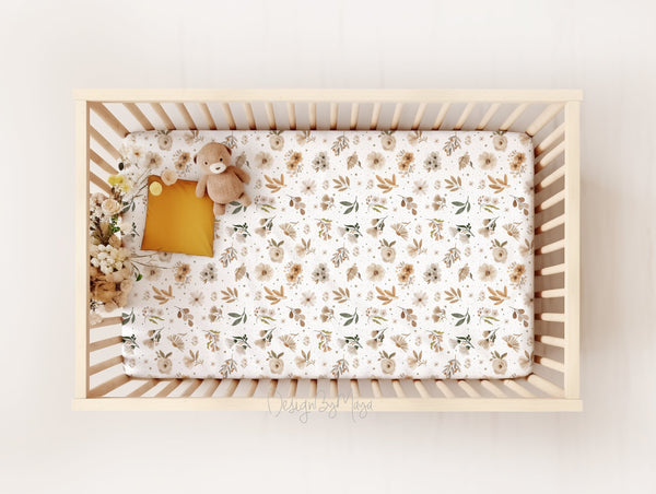 Minky jersey crib sheet featuring adorable baby dogs, perfect for a cozy nursery.