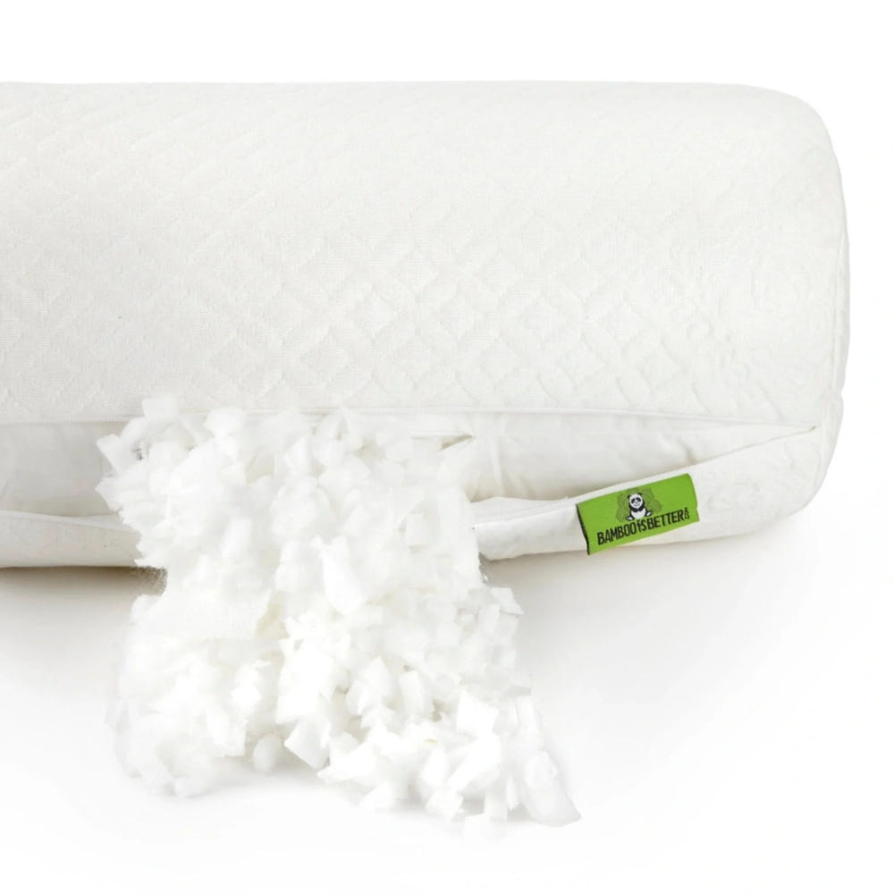Adjustable bamboo cooling pillow bolster for babies, providing comfort and support for restful sleep.
