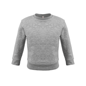 Unisex toddler sweatshirt in soft cotton, angle view showcasing Bonita's cozy style and comfort.