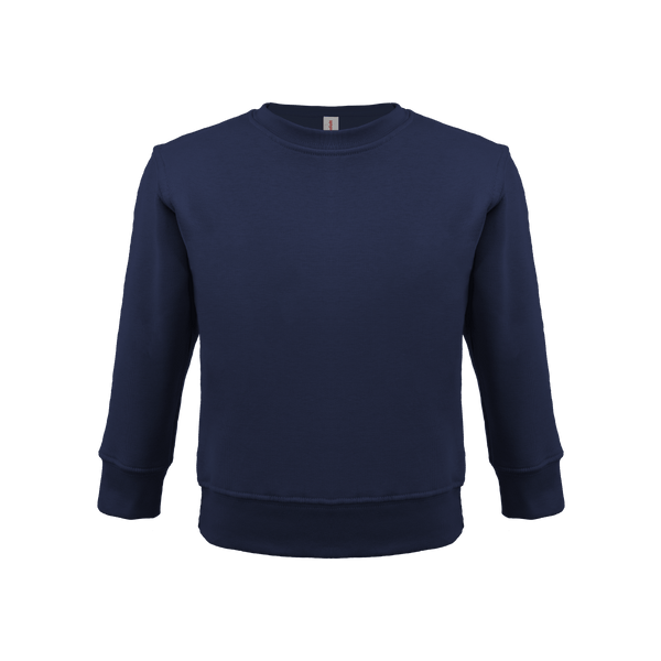 Unisex toddler sweatshirt in soft cotton, Bonita style, shown from angle 3, perfect for cozy comfort.