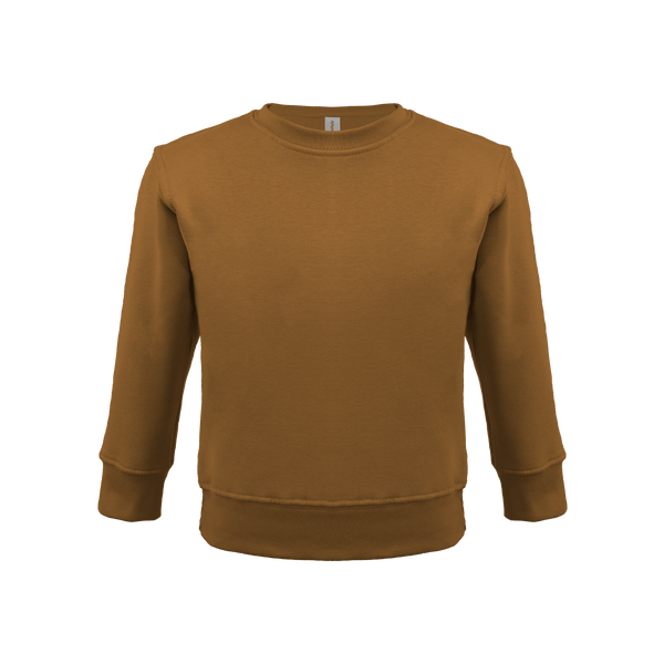 Unisex toddler sweatshirt in soft cotton, angled view showcasing Bonita's stylish design and comfort.