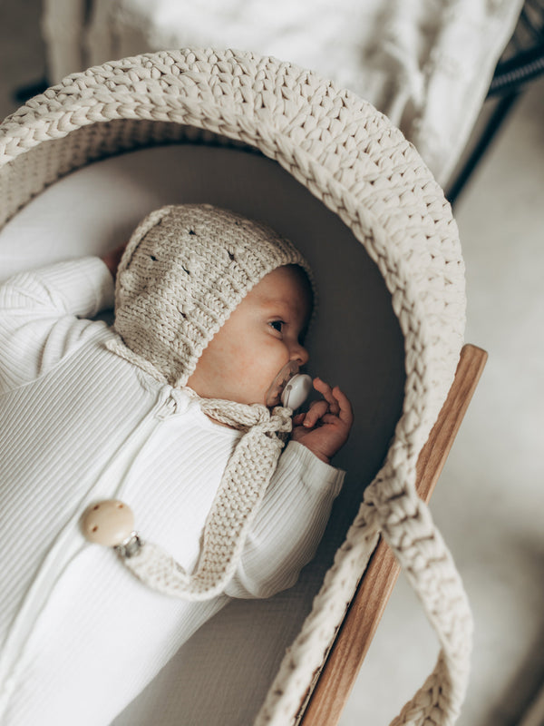 Bonnet & Booties Set Pointelle
