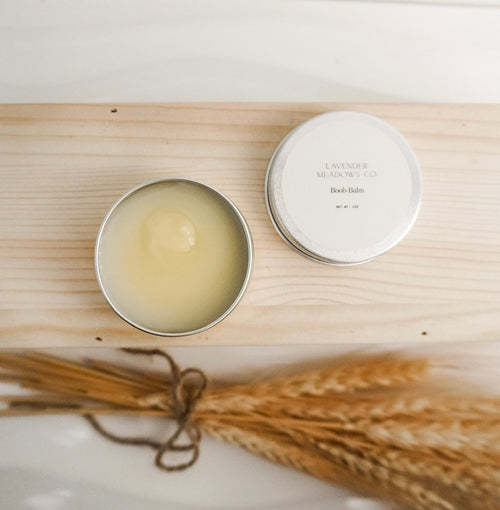 Boob Balm 1oz nipple cream for soothing and moisturizing breastfeeding mothers.