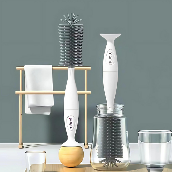 mōmi silicone bottle cleaning brush for baby bottles